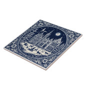 Art Delft Winter/Weihnachten 3 Fliese (Seite)