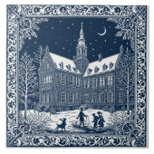 Art Delft Winter/Weihnachten 4 Fliese (Vorderseite)