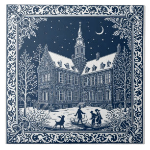 Art Delft Winter/Weihnachten 4 Fliese