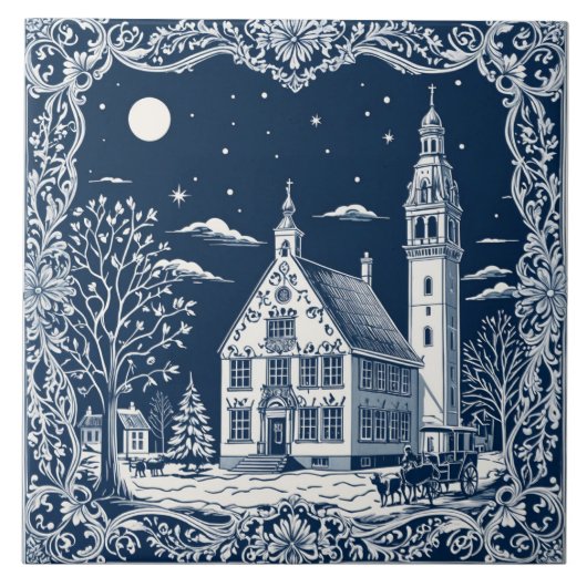 Art Delft Winter/Weihnachten 7 Fliese (Vorderseite)