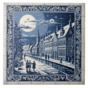 Art Delft Winter/Weihnachten 9 Fliese