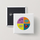 Art der 80er Jahre Pop Button (Vorne & Hinten)