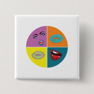 Art der 80er Jahre Pop Button