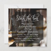 Art der Arbeit, Foto Stock die Dusche der Bar Einladung (Vorderseite)