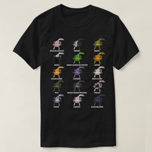 Art der Axolotl Science Axolotls Biologie Ambystom T-Shirt (Design vorne)