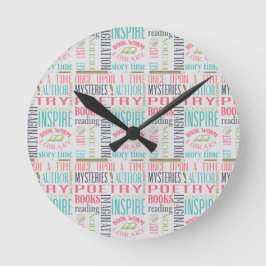 Art der Bibliothek Runde Wanduhr