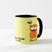 Art der Biene (be kind) Inspiration Cartoon Cat Tasse (VorderseiteRechts)