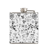 Art der Blumenlinie Flachmann (Rückseite)