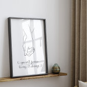 Art der Couple Holding Hands Line Poster