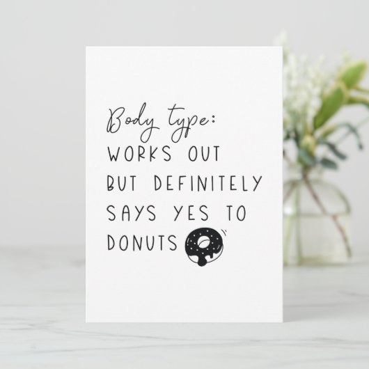 Art der Donuts Dankeskarte (Stehend Vorderseite)