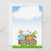 Art der Dschungelbabys Babydusche Einladung (Rückseite)