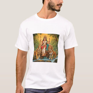 Art der durga mata mit Löwen-T - Shirt