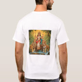 Art der durga mata mit Löwen-T - Shirt (Rückseite)
