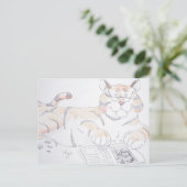 Art der Katze, 5 Buchstaben... Postkarte (Stehend Vorderseite)