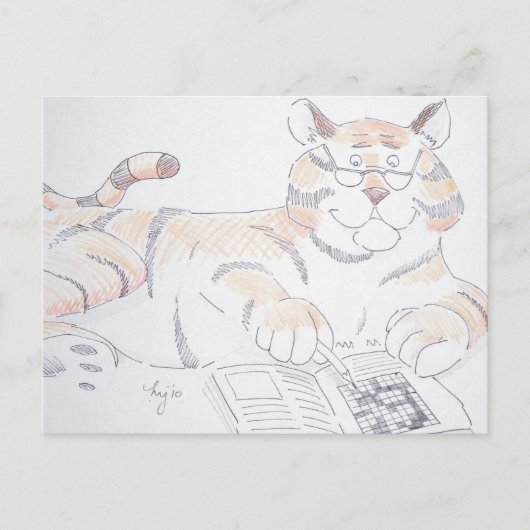 Art der Katze, 5 Buchstaben... Postkarte (Vorderseite)