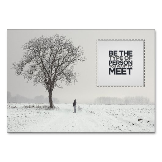 Art der Person Tischnummer (Vorderseite)