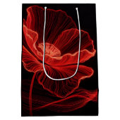 Art der Red Poppy Line Mittlere Geschenktüte (Rückseite)
