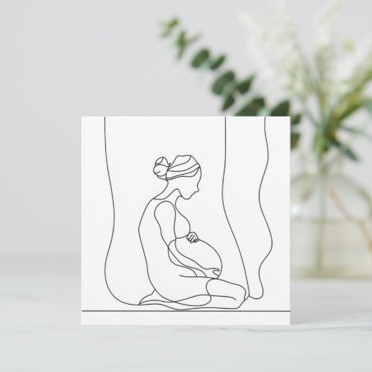 Art der Schwangerschaft Einladung (Stehend Vorderseite)