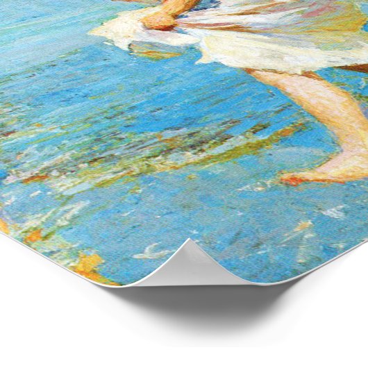 Art der Szene am Strand von Edward Henry Potthast Poster (Ecke)