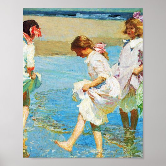 Art der Szene am Strand von Edward Henry Potthast Poster (Vorne)