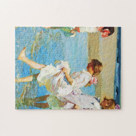 Art der Szene am Strand von Edward Henry Potthast Puzzle (Horizontal)