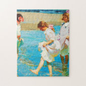 Art der Szene am Strand von Edward Henry Potthast Puzzle (Vertikal)