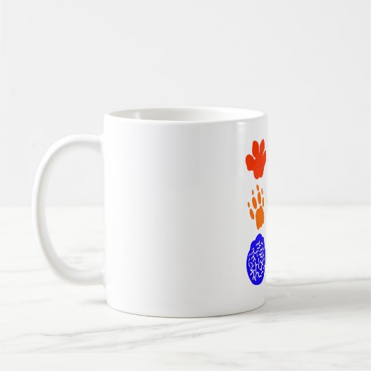 Art der Tierpawprints Kaffeetasse (Links)
