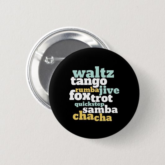 Art des Ballroom Dance Waltz Tango Foxtrot Samba Button (Vorne & Hinten)