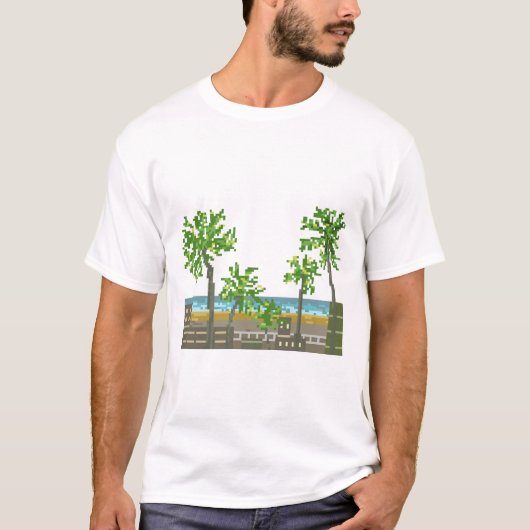 Art des Beach Pixel T-Shirt (Vorderseite)