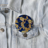 Art des Blumenmusters in Beige und Blau/Blume Button (Beispiel)