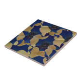 Art des Blumenmusters in Beige und Blau/Blume Fliese (Seite)