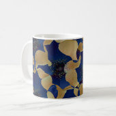 Art des Blumenmusters in Beige und Blau/Blume Kaffeetasse (Vorderseite Links)