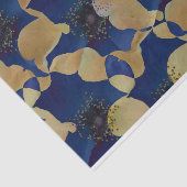 Art des Blumenmusters in Beige und Blau/Blume Seidenpapier (Ausschnitt)