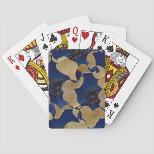 Art des Blumenmusters in Beige und Blau/Blume Spielkarten