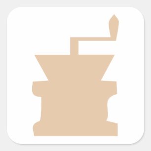 Art des Kaffeegenärters Quadratischer Aufkleber
