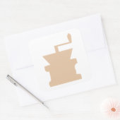 Art des Kaffeegenärters Quadratischer Aufkleber (Umschlag)