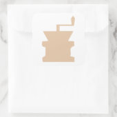 Art des Kaffeegenärters Quadratischer Aufkleber (Tasche)