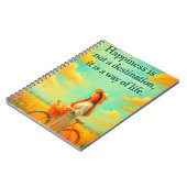 "Art des Lebens" - Zitat zum inspirierenden Glück Notizblock (Linke Seite)