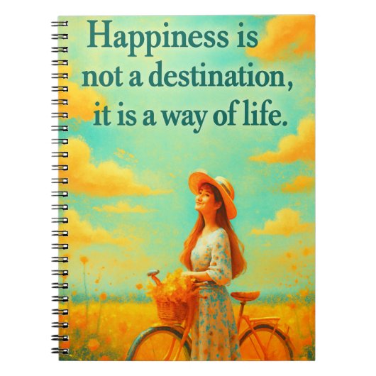 "Art des Lebens" - Zitat zum inspirierenden Glück Notizblock (Vorderseite)