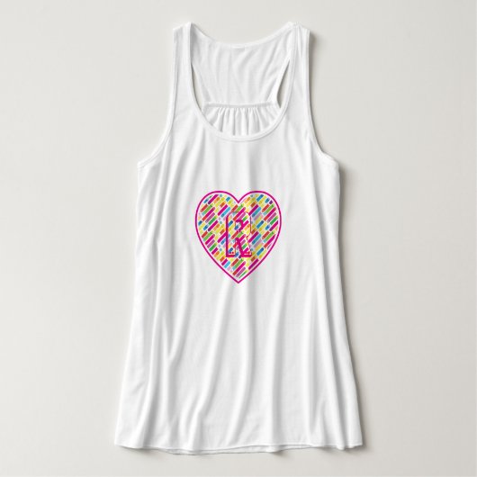 Art des Mongram Rainbow Diagonal Lines Tank Top (Design Vorderseite)