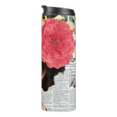 Art des Papierstapels | Dame und Blume Thermosbecher (Nach rechts gedreht)