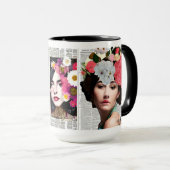 Art des Papierstapels | Frauen und Blume Tasse (VorderseiteRechts)