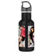 Art des Papierstapels | Vintage Frau Edelstahlflasche (Rückseite)