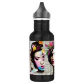 Art des Papierstapels | Vintage Frau Edelstahlflasche (Links)