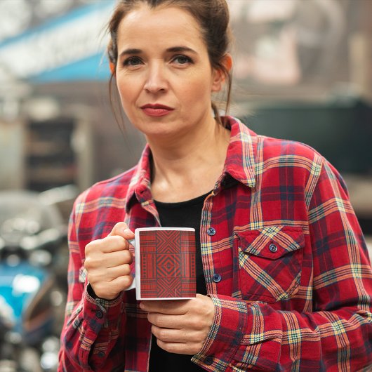 Art des roten Tribals Kaffeetasse