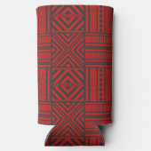 Art des roten Tribals Selters Dosenkühler (Rückseite)