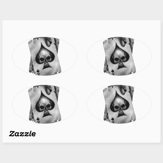 Art des Schädels Ovaler Aufkleber (Blatt)