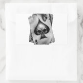 Art des Schädels Rechteckiger Aufkleber (Tasche)