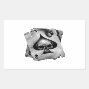 Art des Schädels Rechteckiger Aufkleber