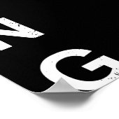 Art des Schwarz-weißen Fotos Poster (Ecke)